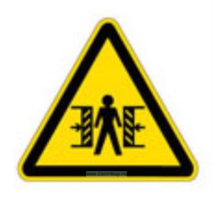 Внимание! Опасность зажима. Знак