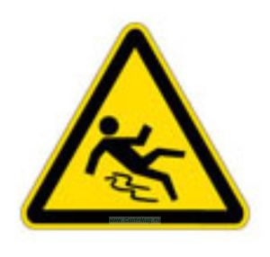 Осторожно! Скользко. Знак