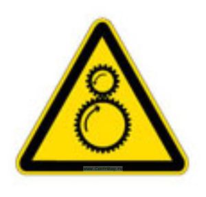 Осторожно! Возможно затягивание между вращающимися элементами. Знак W29