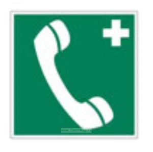 Телефон связи с медицинским пунктом (скорой медицинской помощью). Знак