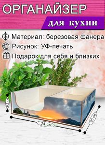 Органайзер барный для кофе, чая, специй и салфеток Архитектура (мини), 20 х 24 х 6,2 см, 5 отсеков