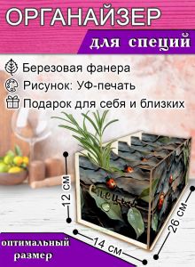 Органайзер для специй Божьи коровки, 4 отсека, 12х14х26 см