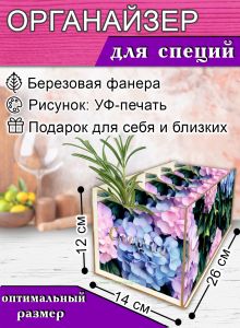 Органайзер для специй Гортензия, 4 отсека, 12х14х26 см