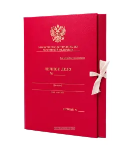 Папка красная Личное дело с гербом Российской Федерации, ДСП (ширина корешка: 3 см)