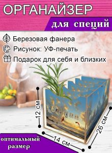 Органайзер для специй Воздушный змей, 4 отсека, 12х14х26 см