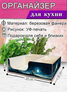 Органайзер барный для кофе, чая, специй и салфеток Маленький принц (мини), 20 х 24 х 6,2 см, 5 отсеков