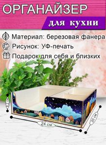 Органайзер барный для кофе, чая, специй и салфеток Город (мини), 20 х 24 х 6,2 см, 5 отсеков
