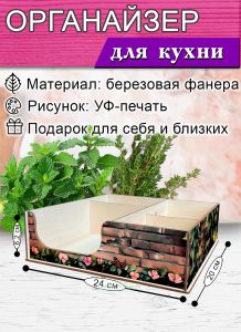 Органайзер барный для кофе, чая, специй и салфеток Вьюн (мини), 20 х 24 х 6,2 см, 5 отсеков