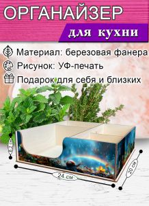 Органайзер барный для кофе, чая, специй и салфеток Дружба (мини), 20 х 24 х 6,2 см, 5 отсеков