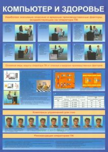 Плакат Компьютер и здоровье
