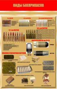 Плакат Виды боеприпасов