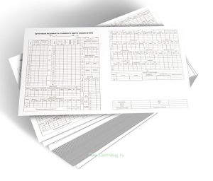 Суточная ведомость главного щита управления А3