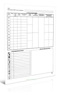 Бланк подсчёта статуса космограммы