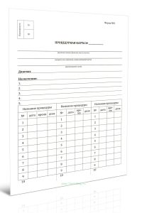 Процедурная карта (форма №8)