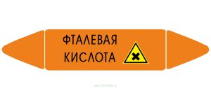 Самоклеющийся маркер «Фталевая кислота, вредные и аллергические вещества» (26 х 126 мм, без ламинации) для использования внутри помещений