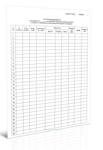 Натурная ведомость к накладной на перевозку маршрута (группы вагонов) в прямом смешанном железнодорожно-водном сообщении (Форма ГУ-28е)