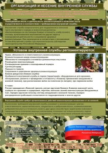 Плакат Организация и несение внутренней службы