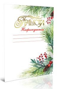 Грамота Награждается новогодняя (Ветки)