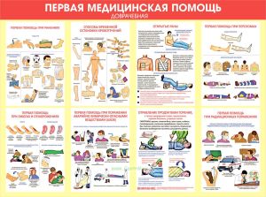 Плакат Первая медицинская помощь. Доврачебная