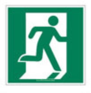 Выход здесь (правосторонний). Знак