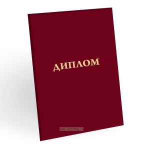 Корочка для диплома об образовании, бумвинил, бордовый, золотое тиснение