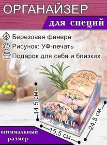 Органайзер для специй Пряная тыква, узорный, 14,5х15,5х24,5 см