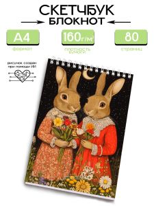 Скетчбук Зайцы, А4