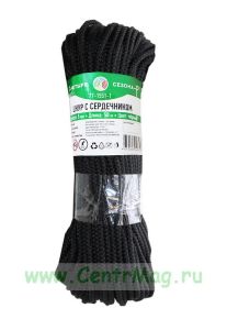 Шнур с сердечником 5мм 50м черный REXANT