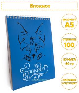 Блокнот кот, А5