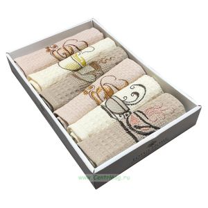 Набор кухонных полотенец Lotus Home, 6 шт, кофейный 2