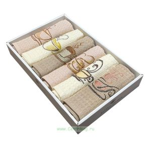 Набор кухонных полотенец Lotus Home, 6 шт, кофейный 3