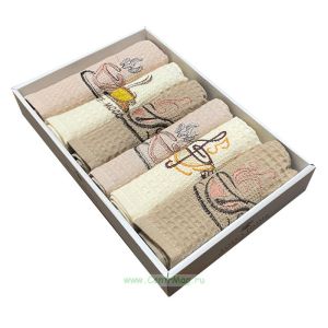 Набор кухонных полотенец Lotus Home, 6 шт, кофейный 1