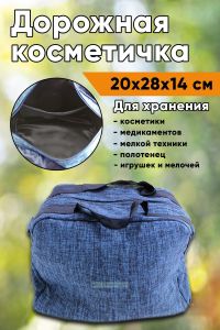 Дорожная косметичка (бирюзово-синяя)