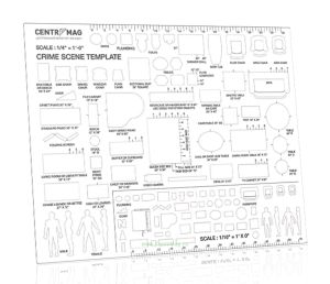 Линейка-трафарет Место преступления 280х215 мм