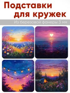 Подставки для кружек Летние вечера