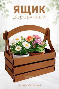Деревянный ящик универсальный, 15 х 17 х 8 см, светлый орех