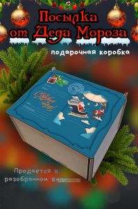 Новогодняя коробка для подарков. Посылка от Деда Мороза №11