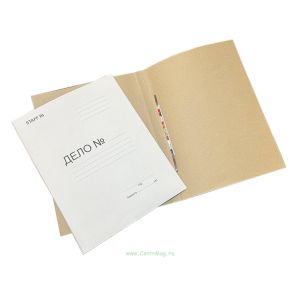 Папка-скоросшиватель Дело (с металлическим скоросшивателем, серая, плотность 190-210 гм2, вместимость до 200 листов)