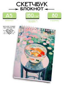 Скетчбук Золотые рыбки, А5