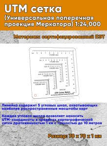 UTM Corner Rulers for Common Adventure Racing Map Scales (5 Scales)