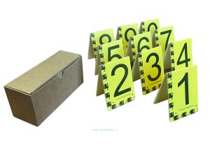 Таблички с номерами (односторонние) 0-9 (Согнутые домиком)