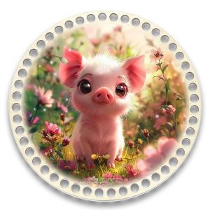 Донышки для вязания, заготовки для рукоделия, дно корзин, 19,8 см, круги, 9 мм, хрюша