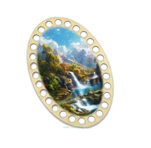 Донышки для вязания, заготовки для рукоделия, дно корзин, 14,8 х 9,8 см, овальные, 8 мм, водопад
