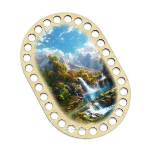 Донышки для вязания, заготовки для рукоделия, дно корзин, 14,8 х 9,8 см, прямоугольник с округлыми краями, 9 мм, водопад
