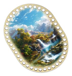 Донышки для вязания, заготовки для рукоделия, дно корзин, 19,8 х 14,8 см, прямоугольник с округлыми краями, 9 мм, водопад