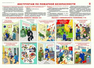 Плакат Инструктаж по пожарной безопасности