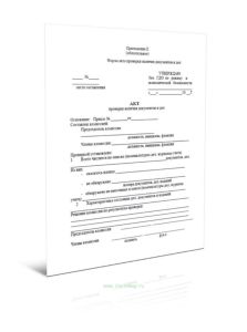 Акт проверки наличия документов и дел