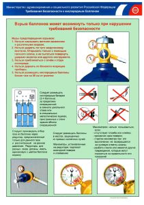 Комплект плакатов Требования безопасности к кислородным баллонам и наркозному . (2 листа, ламинат)