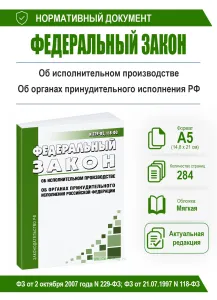 Об исполнительном производстве. Федеральный закон от 02.10.2007 N 229-ФЗ. Об органах принудительного исполнения Российской Федерации. Федеральный зако