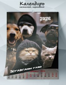 Календарь настенный, перекидной Хулиганы улиц на 2026 год